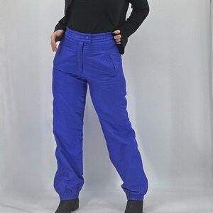 Vintage 90s Kaelin Graper Day Old School Apres Ski Electric Blue Snow Ski Pants